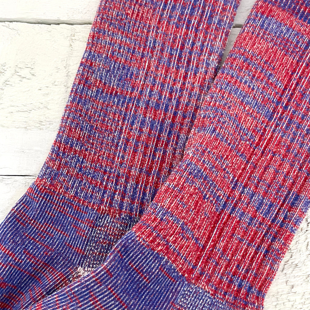Merino Wool Hike Socks (Red/Royal)