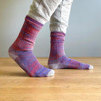 Merino Wool Hike Socks (Red/Royal)