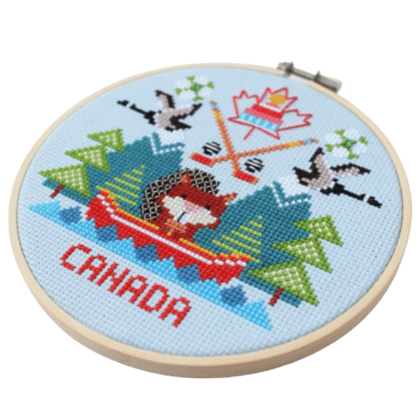 Kit de point de croix à faire soi-même Oh Canada