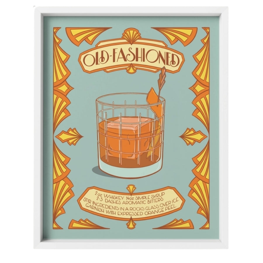 Old Fashioned Cocktail Recipe Print (8" x 10")