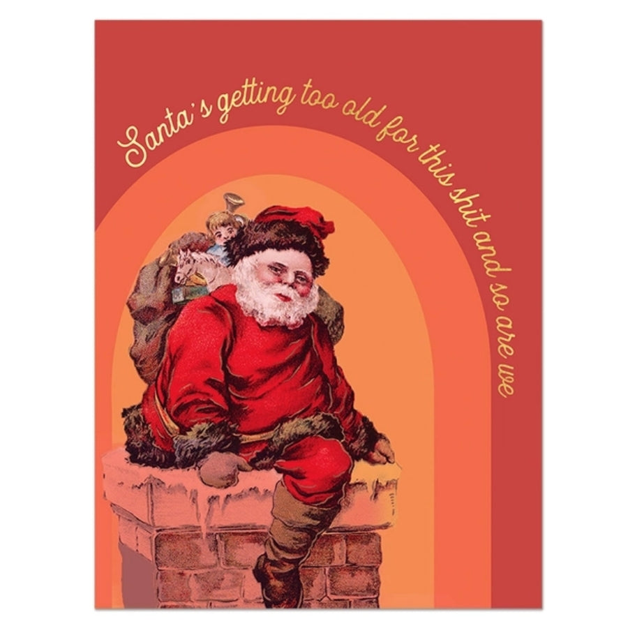 Old Santa Christmas Card