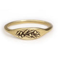 Olive Branch Signet Ring - Bronze