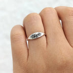 Olive Branch Signet Ring - Sterling Silver