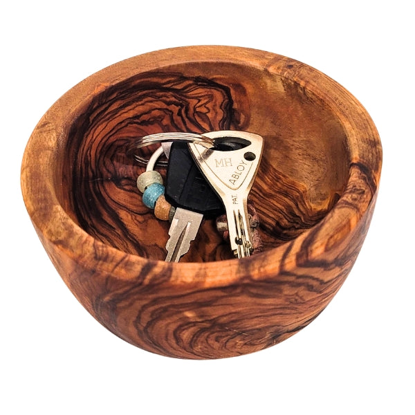 Bocal à en-cas en bois d'olivier