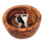 Bocal à en-cas en bois d'olivier