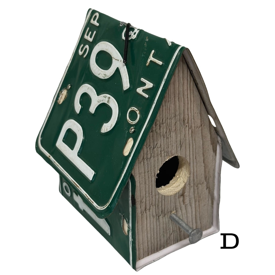 Ontario License Plate Bird House