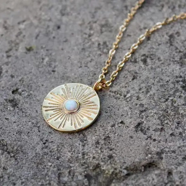 Opal Sunburst Necklace