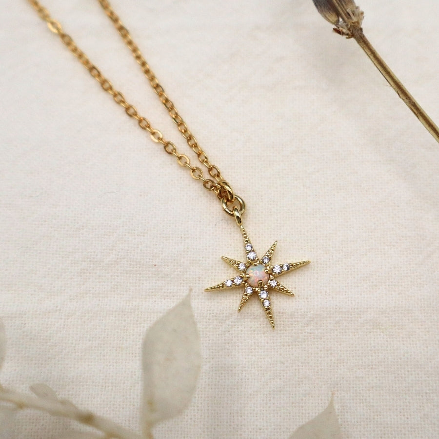 Opal Crystal Star Necklace
