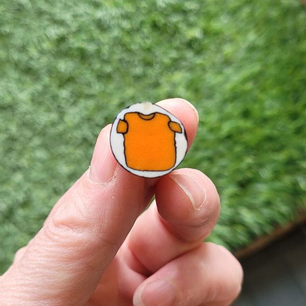 Tiny Orange Shirt Pin