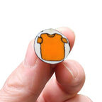 Tiny Orange Shirt Pin
