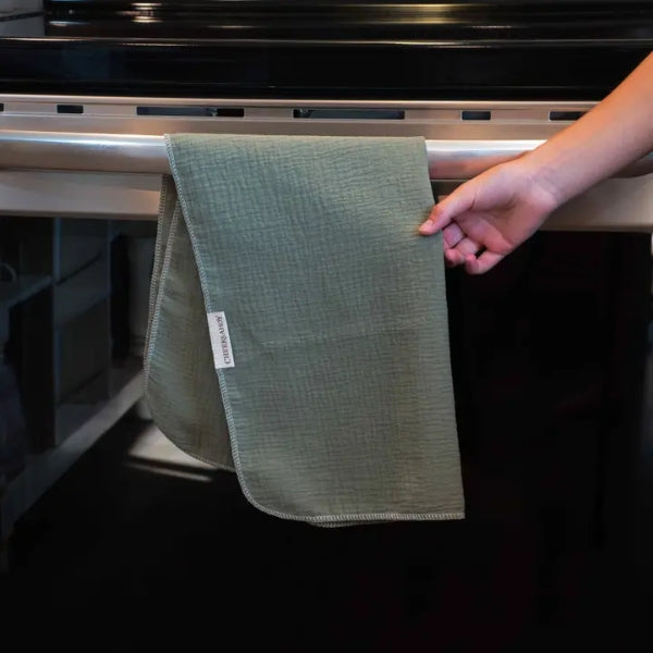 Organic Cotton Tea Towel - Sage