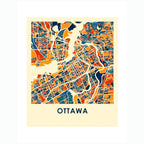 Ottawa Colour Map - Yellow (11" x 14")