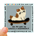 Overreact Cat Sticker