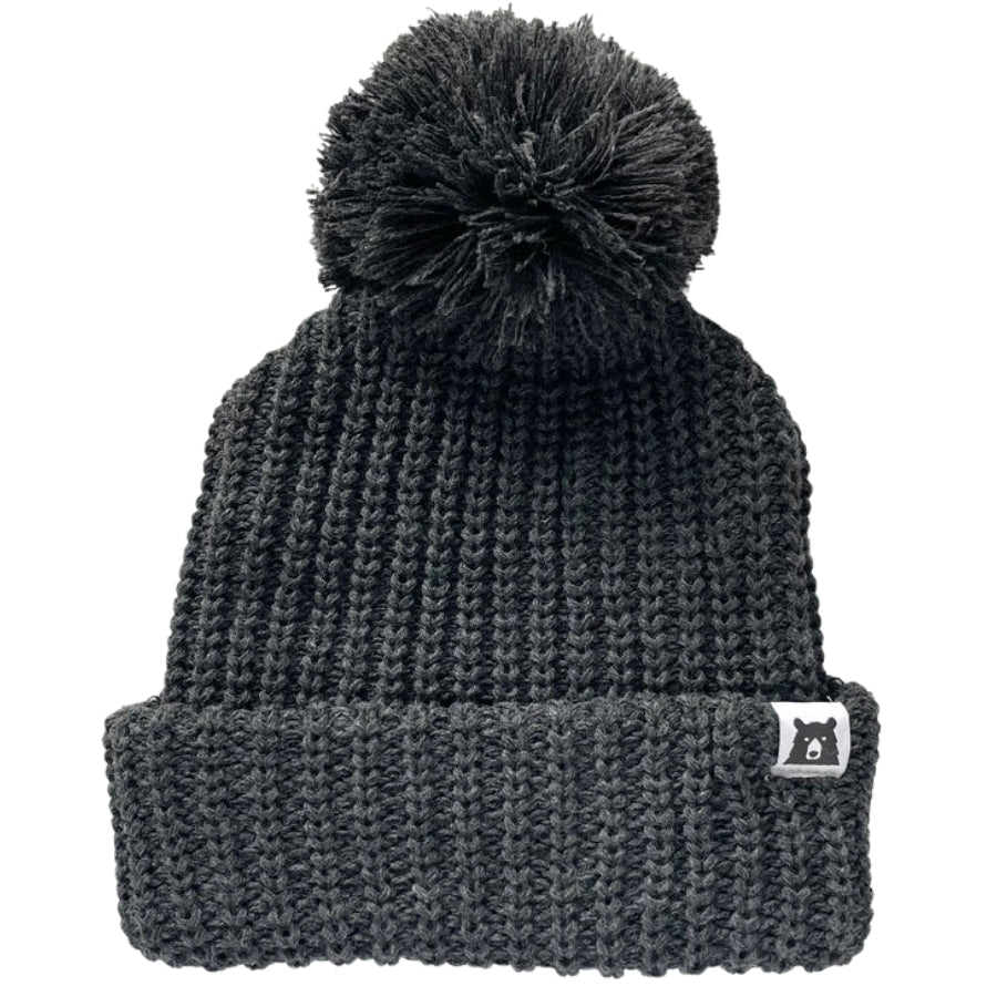 Bonnet en grosse maille oversize - Charbon