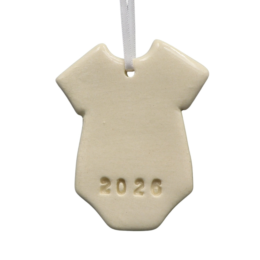 2026 Onesie Baby Ceramic Ornament