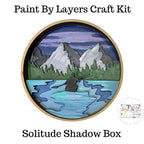 Paint By Layer Shadow Box DIY Kit - Solitude Canoe