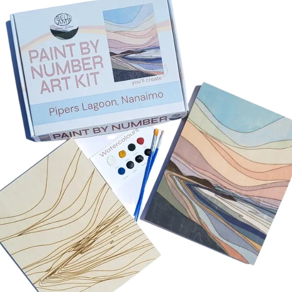 Watercolour Paint By Number DIY Art Kit - Pipers Lagoon