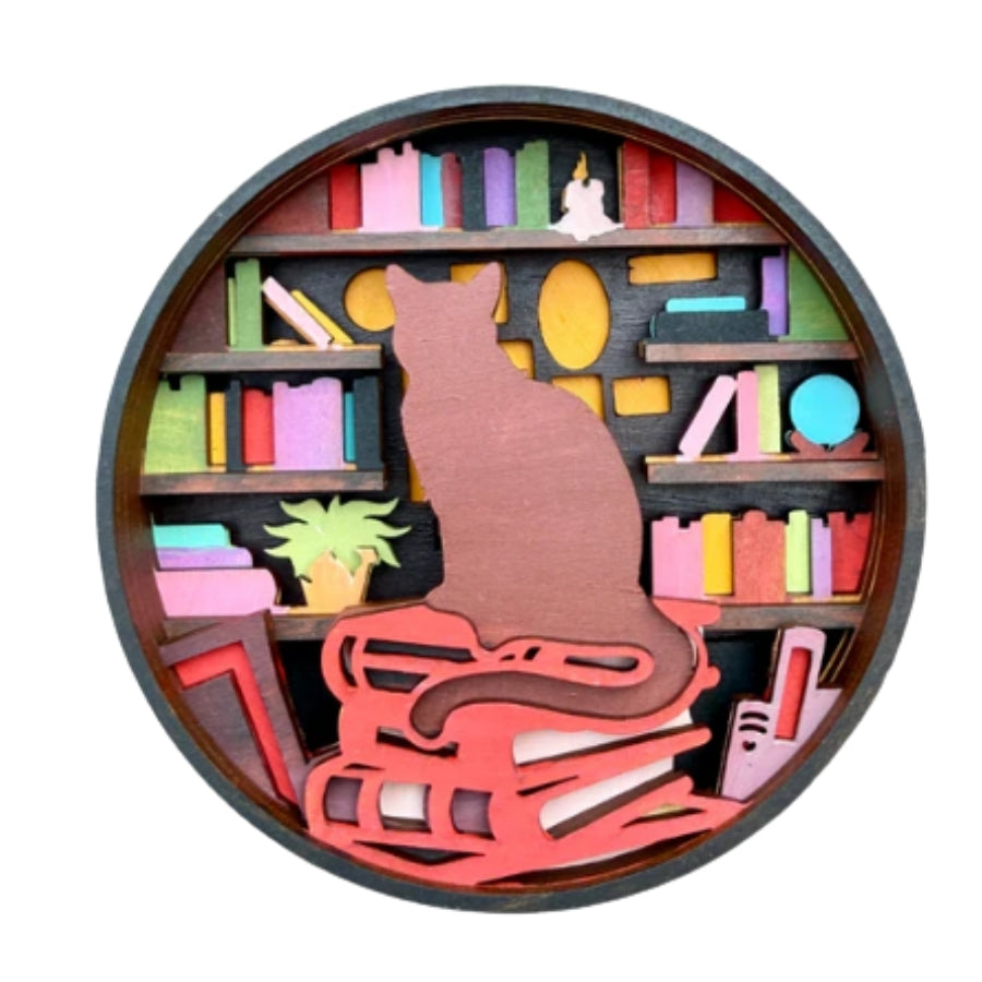 Paint By Layer Shadow Box DIY Kit - Purrrfect Book