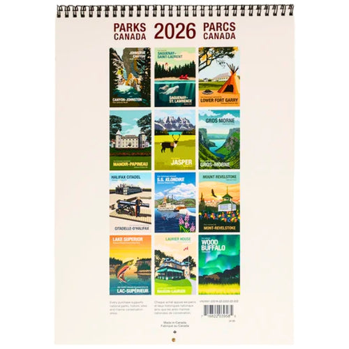 Calendrier mural Parks Canada Vintage 2026