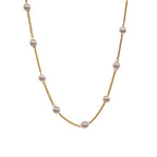 Pearl Chain Layering Necklace