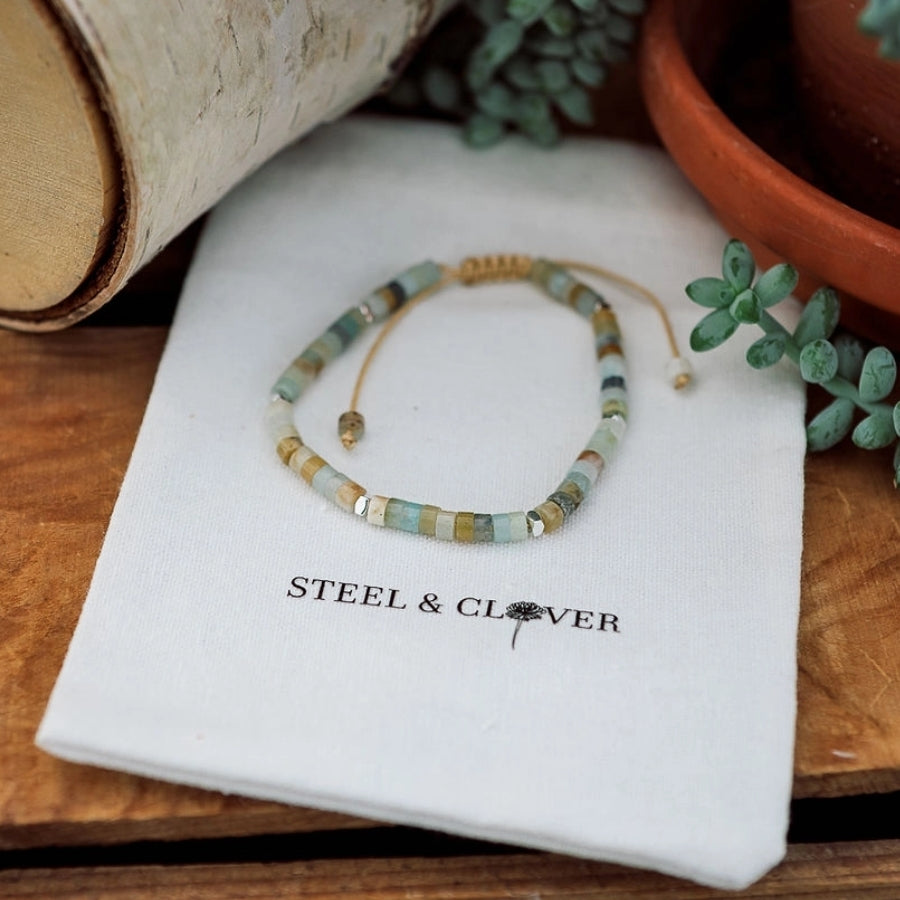 Pipestone Bead and Stone Bracelet