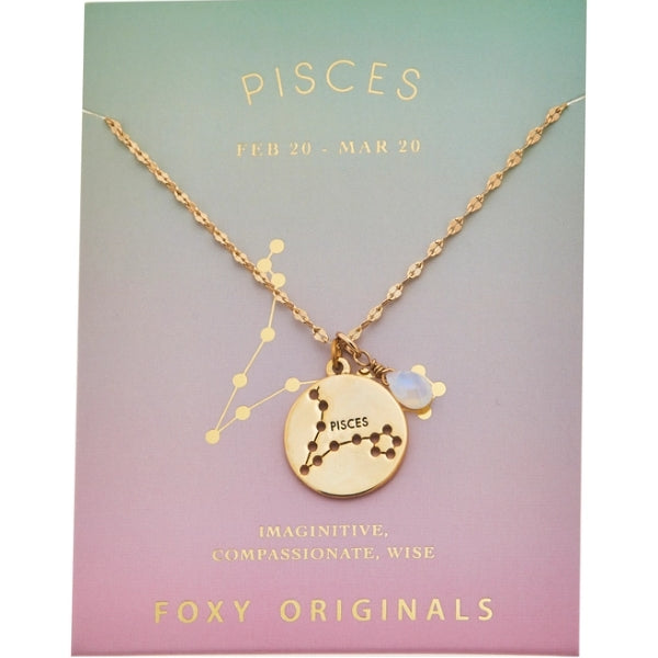 Stargazer Astrology Charm Necklace - Gold