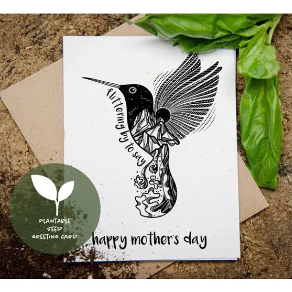 Hummingbird Happy Mothers Day Plantable Seed Card