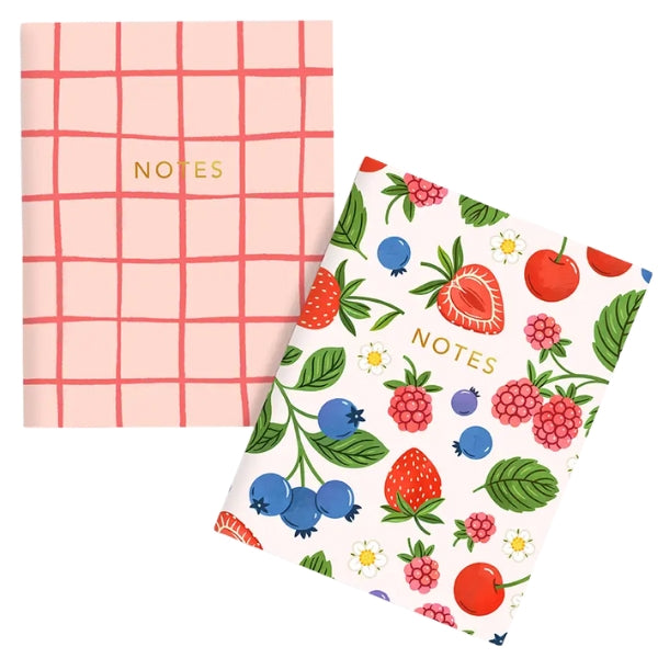 Coffret de carnets de poche - Baies + pique-nique rose