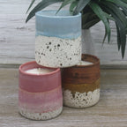 Stoneware Candle - Raspberry Pink