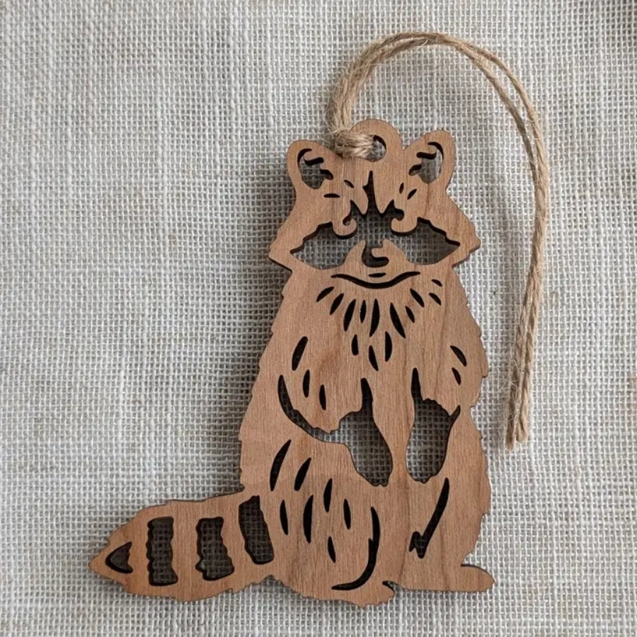 Raccoon Wood Ornament