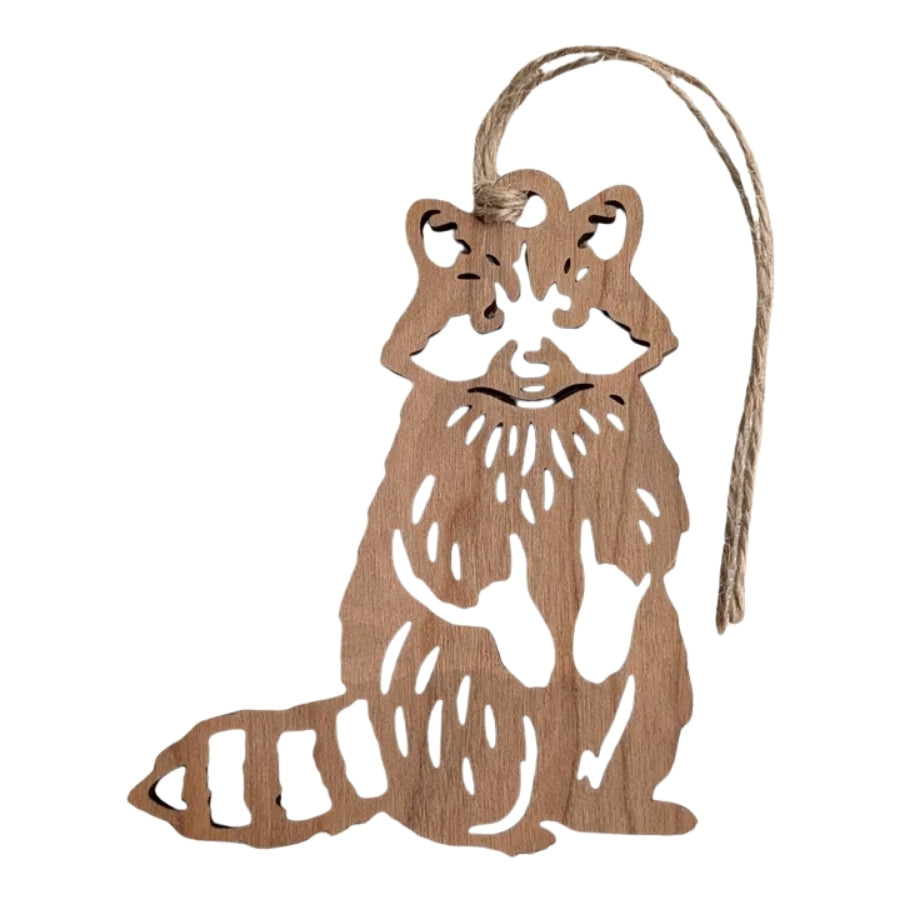 Raccoon Wood Ornament
