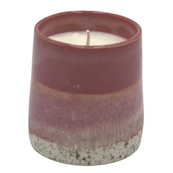 Stoneware Candle - Raspberry Pink