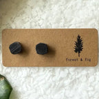Raw Gemstone Earrings - Black Onyx
