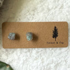 Boucles d'oreilles en pierres précieuses brutes - Labradorite