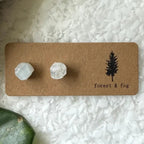 Boucles d'oreilles en pierres précieuses brutes - Pierre de lune