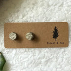 Boucles d'oreilles en pierre brute - Pyrite