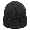 Recycled Waffle Knit Toque - Black