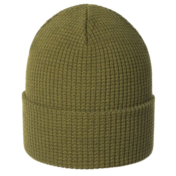 Recycled Waffle Knit Toque - Olive Green