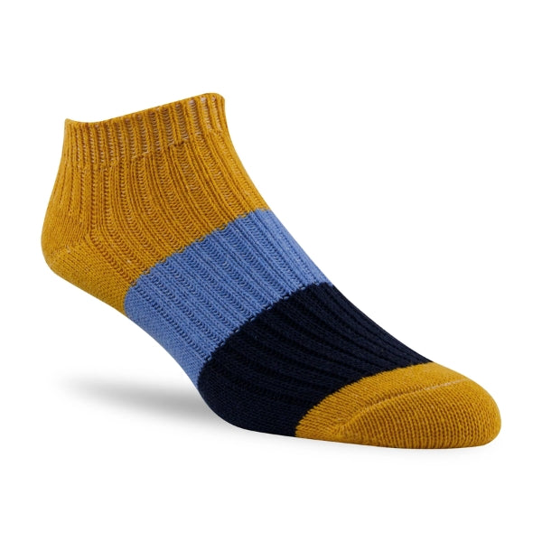 Recycled Cotton Tri-Colour Ankle Socks