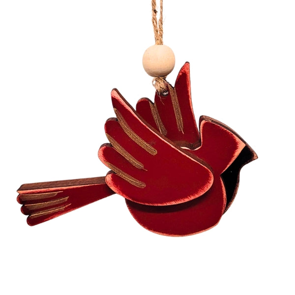Red Cardinal Wood Ornament