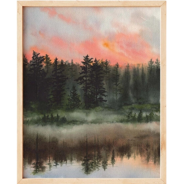 Impression aquarelle de la rosée du matin de Rockwood (28 x 35 cm)