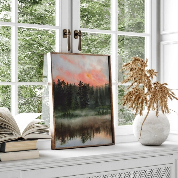 Impression aquarelle de la rosée du matin de Rockwood (28 x 35 cm)