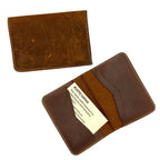 Rustic Leather Card Wallet