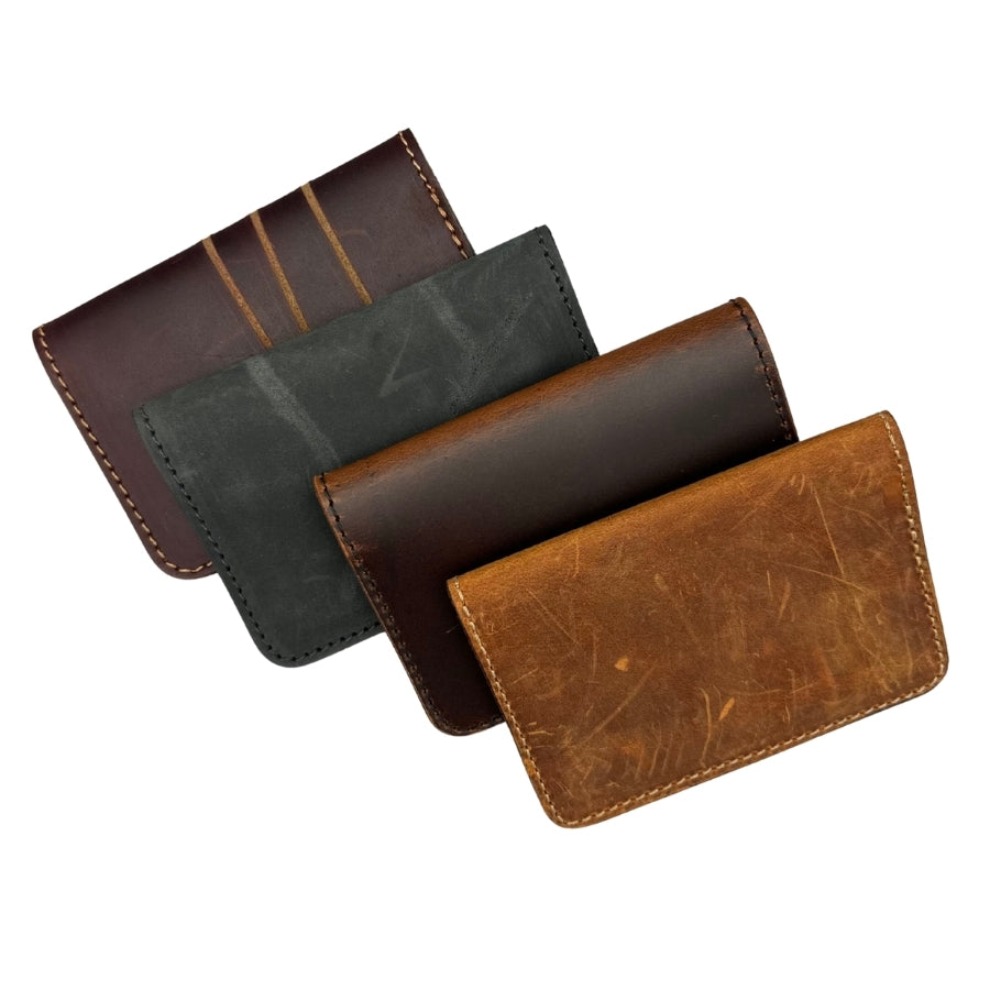 Rustic Leather Card Wallet