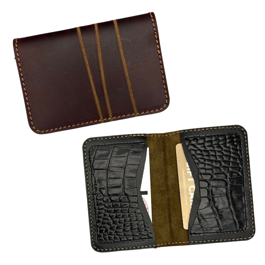 Rustic Leather Card Wallet
