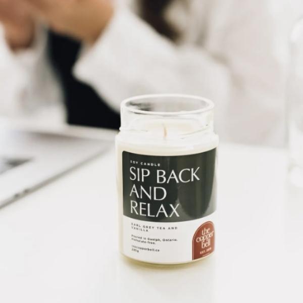 Sip Back and Relax Earl Grey Tea Soy Candle