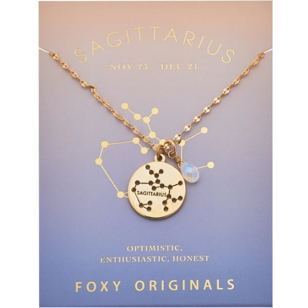 Stargazer Astrology Charm Necklace - Gold