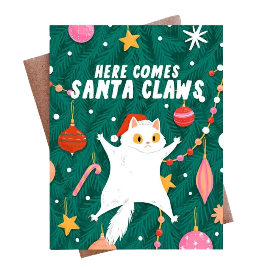 Santa Claws Christmas Card