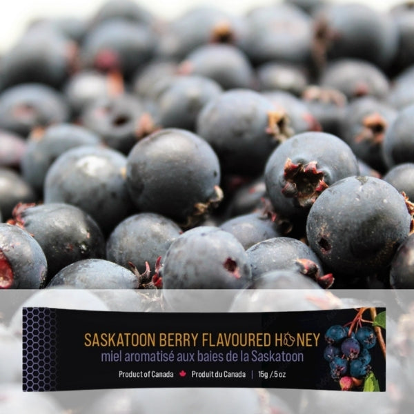 Mini Squeeze Pack Honey - Saskatoon Berry
