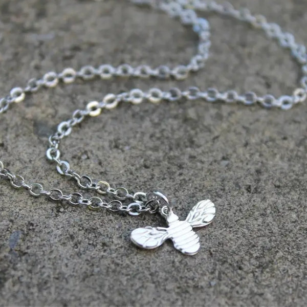 Silver Bee Necklace
